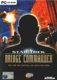 La copertina della scatola di Star Trek Bridge Commander.