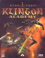 La copertina della scatola di Klingon Academy.